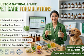 create custom natural and safe pet care formulations