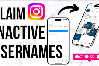 securely claim inactive usernames for twitter and instagram business username