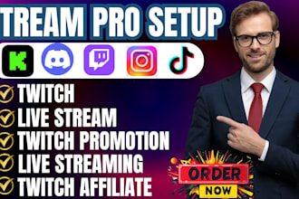 twitch live stream promotion, live streaming growth and affiliate help