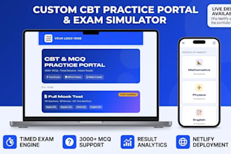 build a professional mcq quiz website using your question bank