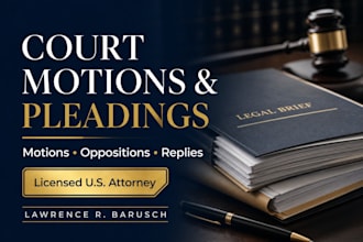 draft court motions, pleadings, and court documents as a US attorney