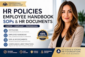 create professional HR policies, and employee handbooks