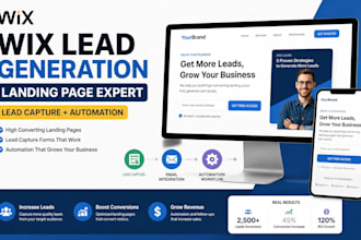 wix lead generation build wix landing page lead capture page automation