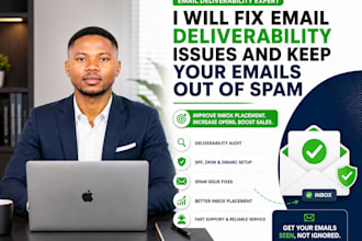 fix emails out of spam and emails deliverability issues