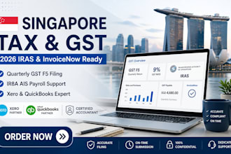 file singapore gst iras ir8a ais payroll tax and xero or quickbooks bookkeeping