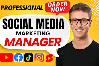 be your social medial manager content creator social medial marketing manager