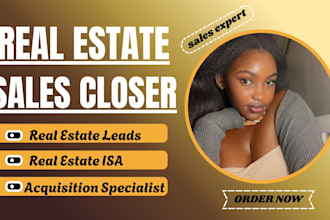 real estate sales closer for motivated sellers distressed properties sales rep