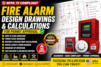 do nfpa 72 fire alarm design drawings calculations for permit approval