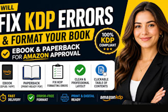 fix kdp formatting errors and format your ebook and paperback for amazon