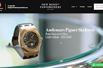 design pawn shop website, retail store website, ecommerce and online store
