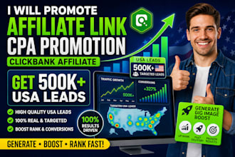 promote affiliate links cpa promotion clickbank affiliate get 500k USA leads