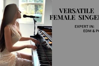 custom female pop singer, edm singer, songwriter, female singer, pop, vocalist