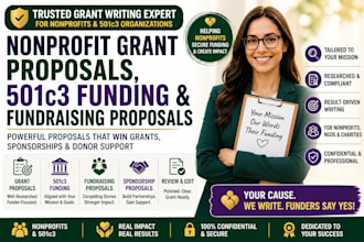 nonprofit grant proposals 501c3 funding fundraising sponsorship proposal writing