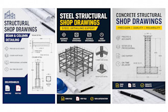 create precise structural shop drawings for beams and columns