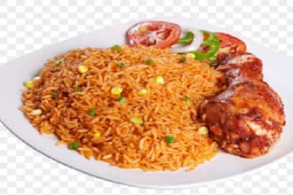 teach you how to cook jollof rice and chicken with other delicacies