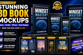 do 3d book cover mockup ebook cover mockup kindle iphone ipad mock up