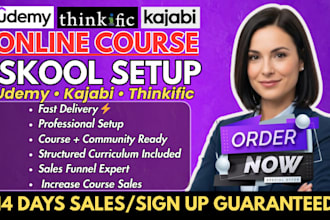 create and set up your online course with skool community, content ,curicullum