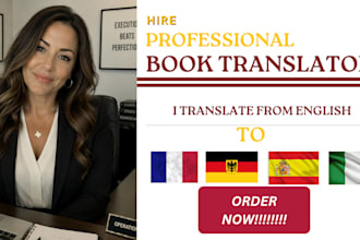 translate, proofread and format your book into french, german, italian, english