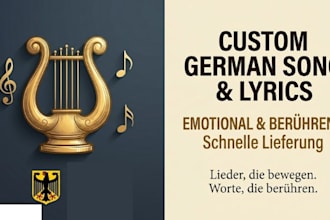 write a custom german song or emotional song lyric for you