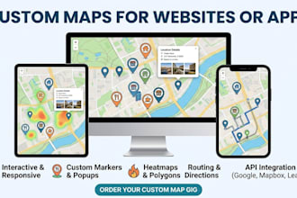 design interactive maps for websites or apps with custom features