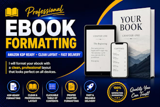 format ebook for amazon kindle KDP and ebook publishing