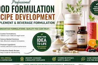food formulation recipe development supplement and beverage formulation