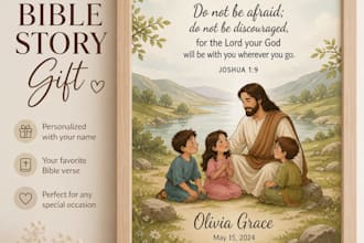 create personalized bible verse illustration for gifts and prints