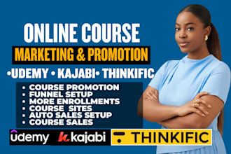 do online course promotion, udemy course marketing, kajabi sales funnel