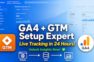 setup ga4 analytics and gtm tracking for your site