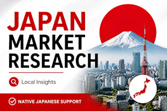 support your japan market research as a native jpanese VA