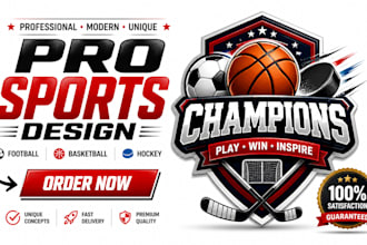 design sport logo football soccer basketball rugby hockey