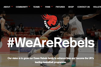 design responsive basketball website academy website sport wordpress website