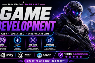 do high quality unity 2d, unity 3d game art design, unity game