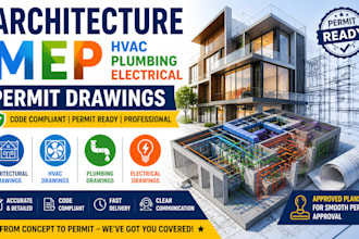 do architecture, mep, hvac, plumbing, electrical permit drawings