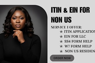 get itin and ein number for non US residents irs tax id in 12 hours