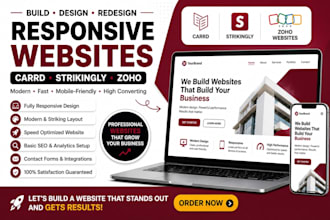 build responsive site design redesign carrd strikingly zoho websites builder