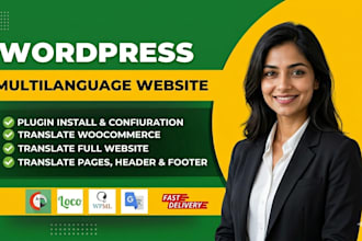 install wpml multilingual wordpress website translation setup and fix bugs