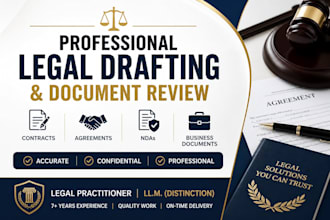 draft, review and format professional legal documents and contracts