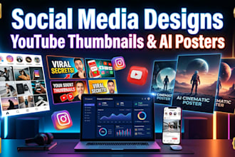 create instagram posts youtube thumbnails and ai posters