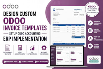design custom odoo invoice templates setup odoo accounting erp implementation
