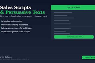write sales scripts and persuasive texts for your business