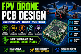 drone pcb design for complete flight control systems esc pdb gps rf modules
