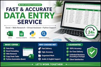 do data entry, excel, and coding tasks