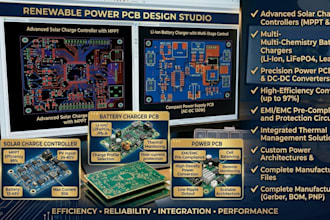 create solar charge controller, battery charger and power pcb design