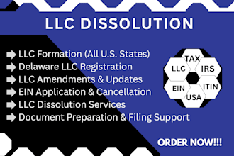 complete llc, formation, amendments, ein cancellation and dissolution