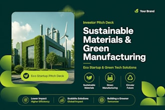 create sustainable materials pitch deck green manufacturing deck