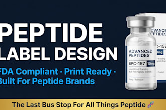 design fda compliant peptide label for your peptide website