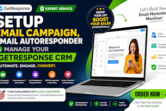 setup email campaign email autoresponder and manage your getresponse CRM