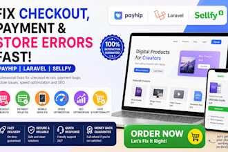payhip laravel sellfy checkout error bug mobile speed issue payment fix seo cart