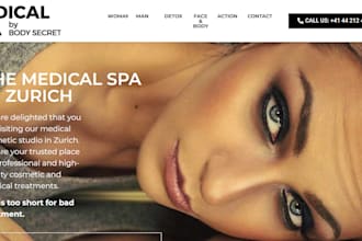 design medical spa website hair removal website aesthetics website